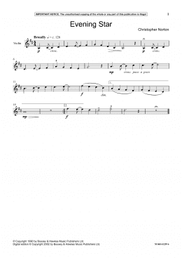 page one of Evening Star (Instrumental Solo)