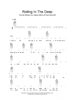 page one of Rolling In The Deep (Ukulele Chords/Lyrics)