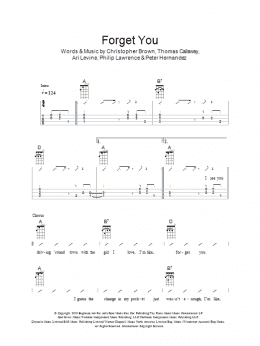 page one of Forget You (Ukulele Chords/Lyrics)