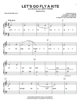 page one of Let's Go Fly A Kite (from Mary Poppins) (Piano Adventures)