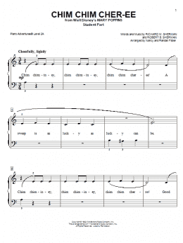 page one of Chim Chim Cher-ee (from Mary Poppins) (Piano Adventures)