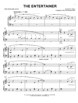 page one of The Entertainer (Piano Adventures)