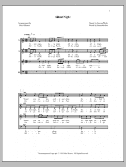 page one of Silent Night (SATB Choir)