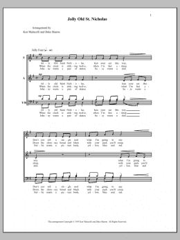 page one of Jolly Old St. Nicholas (SATB Choir)