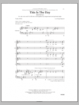 page one of This Is the Day (SSATB Choir)