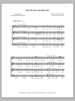 page one of Take Me Out To The Ball Game (SATB Choir)