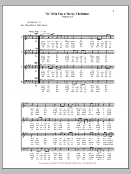 page one of We Wish You A Merry Christmas (SATB Choir)