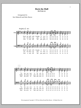 page one of Deck the Hall (SATB Choir)