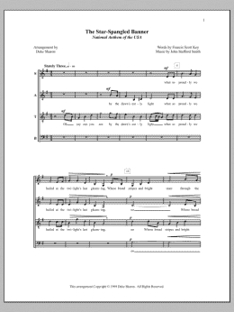 page one of The Star-Spangled Banner (SATB Choir)