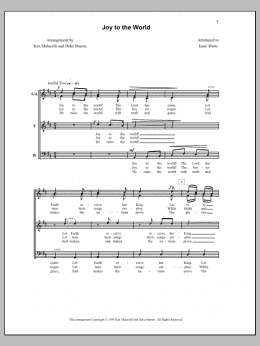 page one of Joy to the World (SATB Choir)