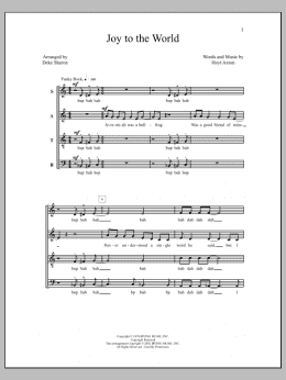 page one of Joy to the World (SATB Choir)