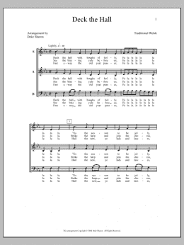 page one of Deck the Hall (SAB Choir)