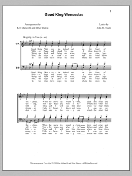 page one of Good King Wenceslas (SATB Choir)