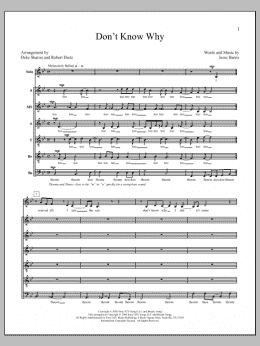 page one of Don't Know Why (SSATBB Choir)