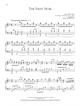 page one of The First Noel (Piano Solo)