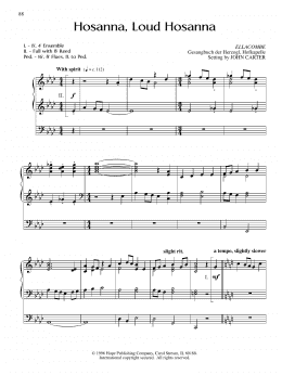 page one of Hosanna, Loud Hosanna (Organ)