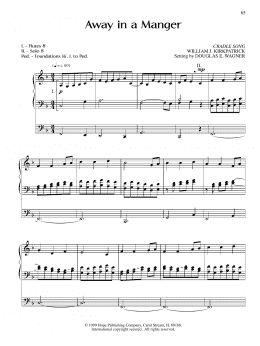 page one of Away In A Manger (Organ)