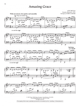 page one of Amazing Grace (Piano Solo)