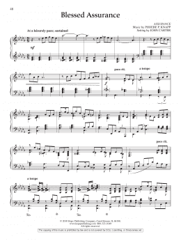 page one of Blessed Assurance (Piano Solo)