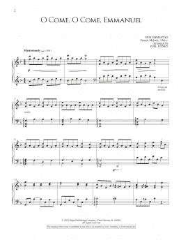 page one of O Come, O Come, Emmanuel (Piano Solo)