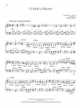 page one of O Holy Night (Piano Solo)