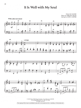 page one of It Is Well with My Soul (Piano Solo)