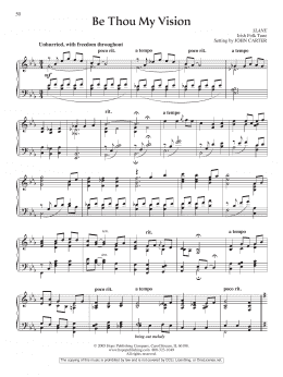 page one of Be Thou My Vision (Piano Solo)