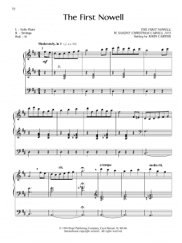 page one of The First Nowell (Organ)