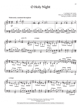 page one of O Holy Night (Piano Solo)