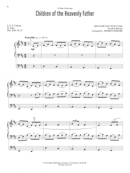 page one of Children of the Heavenly Father (Organ)