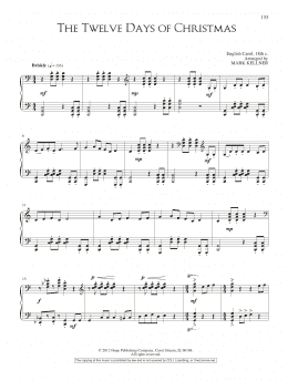 page one of The Twelve Days Of Christmas (Piano Solo)