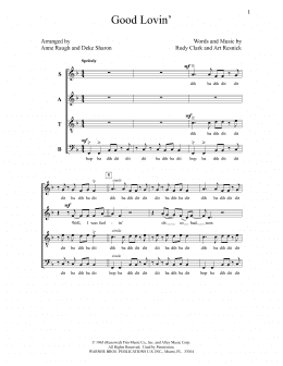 page one of Good Lovin' (SATB Choir)