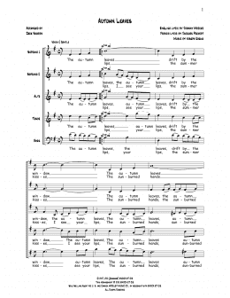 page one of Autumn Leaves (SSATB Choir)