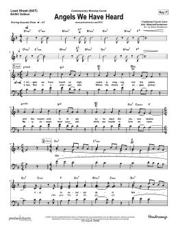 page one of Angels We Have Heard on High (Lead Sheet / Fake Book)