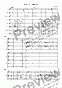 page one of Iolanthe Overture