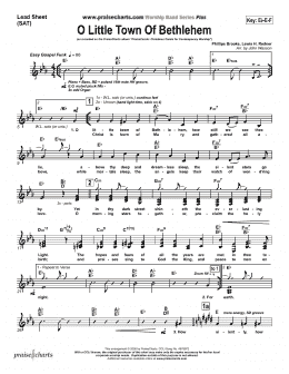 page one of O Little Town of Bethlehem (Lead Sheet / Fake Book)