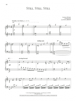 page one of Still, Still, Still (Piano Solo)