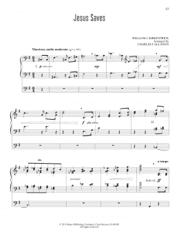 page one of Jesus Saves (Organ)