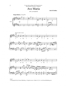 page one of Ave Maria (SSA Choir)