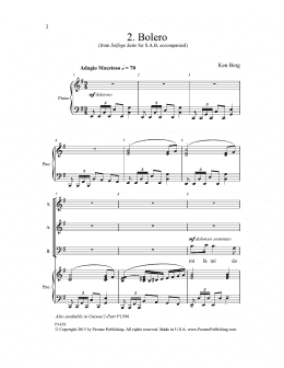 page one of Bolero (SAB Choir)