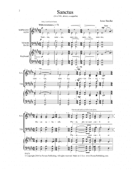 page one of Sanctus (SATB Choir)