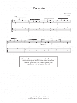 page one of Moderato (Easy Guitar)