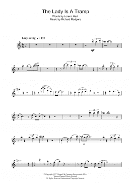 page one of The Lady Is A Tramp (Tenor Sax Solo)