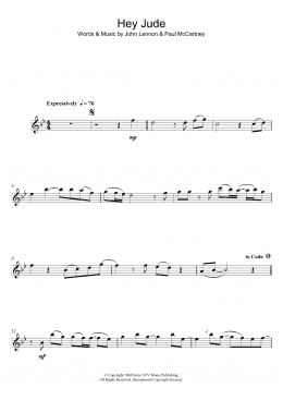 page one of Hey Jude (Flute Solo)