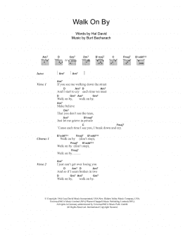 page one of Walk On By (Guitar Chords/Lyrics)