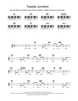 page one of Tuxedo Junction (Piano Chords/Lyrics)