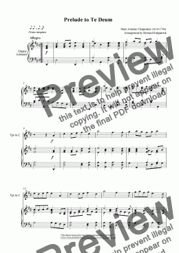 page one of Prelude to Te Deum-Sheet Music Download