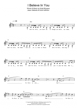 page one of I Believe In You (Lead Sheet / Fake Book)