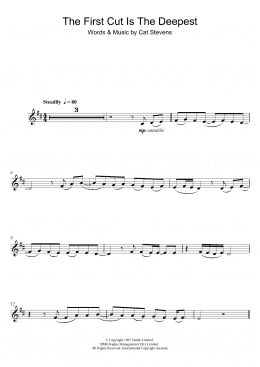 page one of The First Cut Is The Deepest (Clarinet Solo)