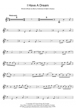 page one of I Have A Dream (Violin Solo)